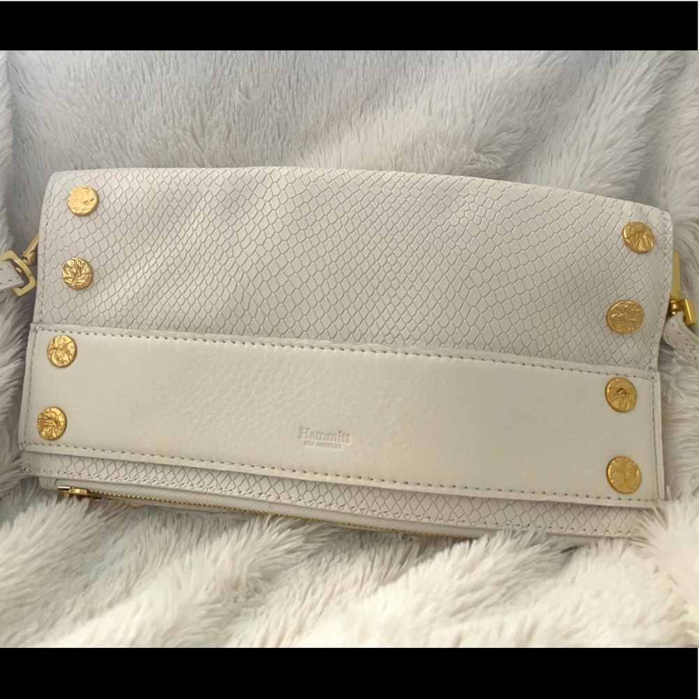 Hammit white leather crossbody